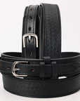 HILASON Western Genuine Leather Belt for Men Women Cowboy Cowgirl Handmade Unisex Full Grain Heavy Duty Tooled Belt for Jeans