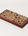 OHLAY WALLET Hand Tooled  Genuine Leather women bag western handbag purse