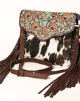 Ohlay Bags OHG112 Envelope Hand Tooled Hair-On Genuine Leather Women Bag Western Handbag Purse