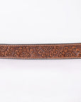 COMFYTACK Western Genuine Leather Belt for Men Women Cowboy Cowgirl Handmade Unisex Full Grain Heavy Duty Floral Tooled Belt