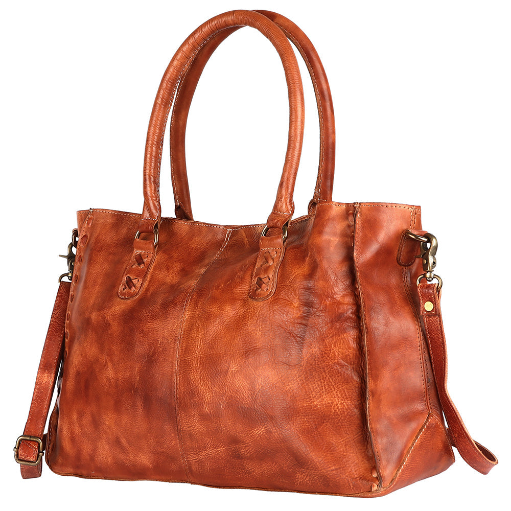Never Mind Nmbgm125B Tote Vintage Handmade Genuine Cowhide Leather Women Bag Western Handbag Purse