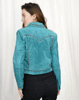 Genuine Vintage  leather Women shirt  jacket  dress ladies girl