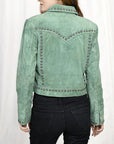 Genuine Vintage  leather Women shirt  jacket  dress ladies girl