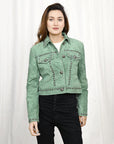 Genuine Vintage  leather Women shirt  jacket  dress ladies girl