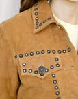 Genuine Vintage  leather Women shirt  jacket  dress ladies girl