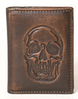 AMERICAN TANNER Genuine Leather Hand Burnished Bifold Wallet For Men Women H4.25 X W3 X D0.5