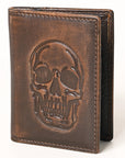 AMERICAN TANNER Genuine Leather Hand Burnished Bifold Wallet For Men Women H4.25 X W3 X D0.5