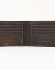 AMERICAN TANNER Genuine Leather Hand Burnished Bifold Wallet For Men Women H3.5 X W4.75 X D0.5