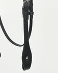 Hilason Western Horse Genuine Leather Headstall Bridle Engraved GS Concho Black