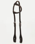 Hilason Western Horse Genuine Leather One Ear Headstall Bridle Engraved GS Concho Brown