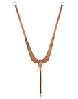 HILASON Western Genuine Leather Horse U Shaped Breast Collar Oiled Tan