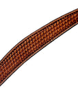 HILASON Western Genuine Leather Horse V Shaped Breast Collar Oiled Tan