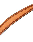 Hilason Western Horse Barb Wire Hand Tooled American Leather Breast Collar Oiled Tan