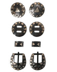 Hilason Western German Silver Hand Engraved Horse Tack Set Buckle Concho