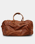 Spaghetti Western Duffel Vintage Handmade Drum Dyed Genuine European Cowhide Leather Women Bag Handbag Purse