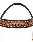 HILASON Western American Leather Headstall Breast Collar Horse Tack Set