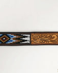 HILASON Western Genuine Leather Belt for Men Women Cowboy Cowgirl Handmade Unisex Full Grain Heavy Duty Tooled Beaded Belt