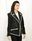 Genuine Vintage  leather Women shirt Blazer jacket  dress ladies girl