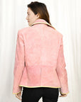 Genuine Vintage  leather Women shirt Blazer jacket  dress ladies girl