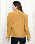 Genuine Vintage  leather Women shirt Blazer jacket  dress ladies girl
