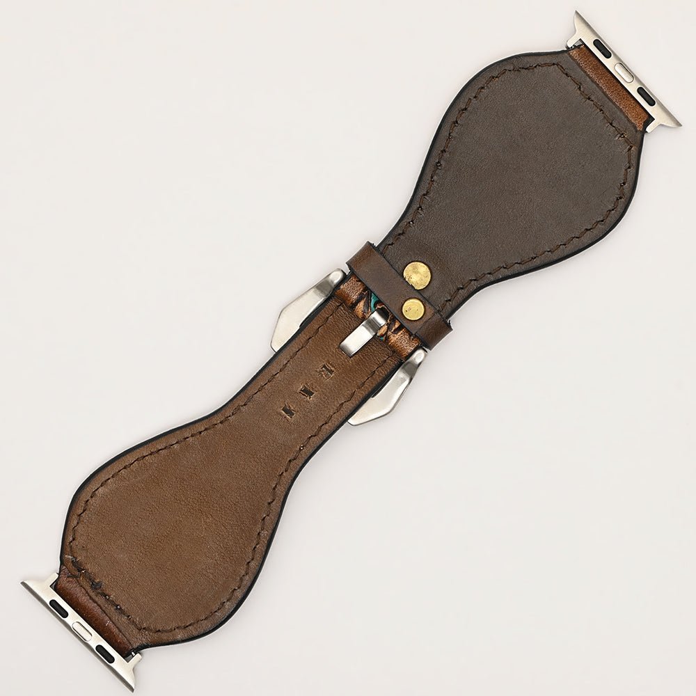 American Darling Floral Hand Tooled I watch Men Women Genuine Leather