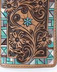 Hilason Western Stylish Floral Hand Tooled Genuine Leather Smartphone Cell Phone Holder