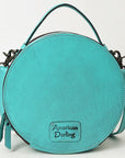 American Darling Canteen Hand Tooled Genuine Leather women bag western handbag purse