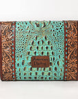 American Darling Adbg1303 Cross Body I Hand Tooled Crocodile Embossed Genuine Leather Women Bag Western Handbag Purse