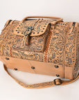 American Darling ADBG1305 Duffel Hand Tooled Genuine Leather Women Bag Western Handbag Purse