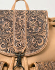 American Darling ADBG1306 Backpack Hand Tooled Genuine Leather Women Bag Western Floral Handbag