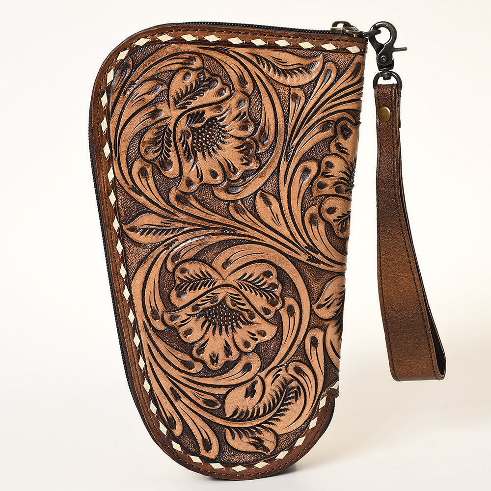 American Darling ADGC106 Floral Western Hand Tooled Genuine Leather Women &amp; Man GUN CASE