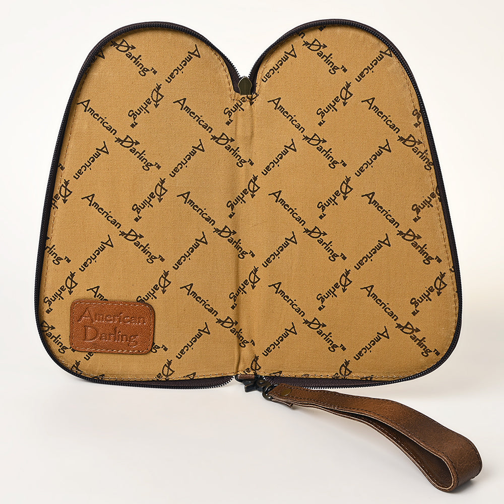 American Darling ADGC106 Floral Western Hand Tooled Genuine Leather Women &amp; Man GUN CASE