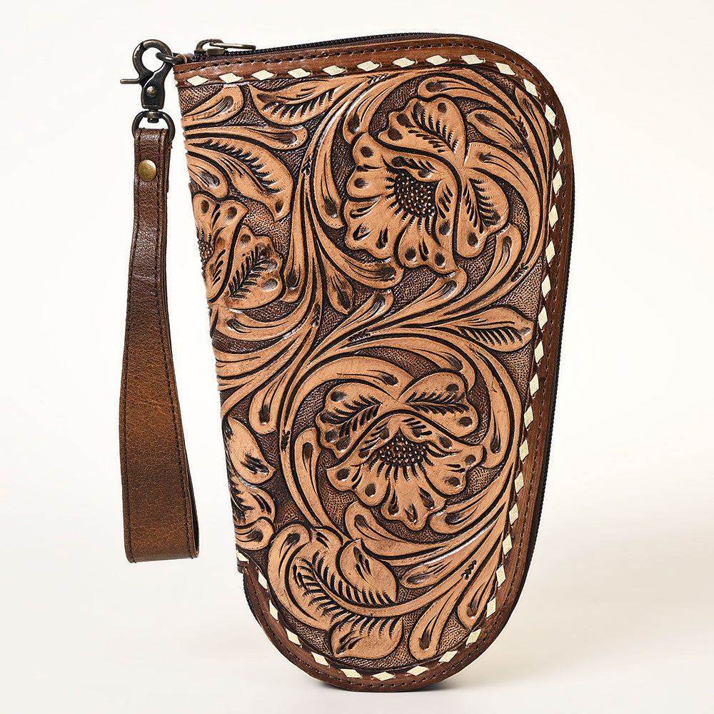 American Darling ADGC106 Floral Western Hand Tooled Genuine Leather Women &amp; Man GUN CASE