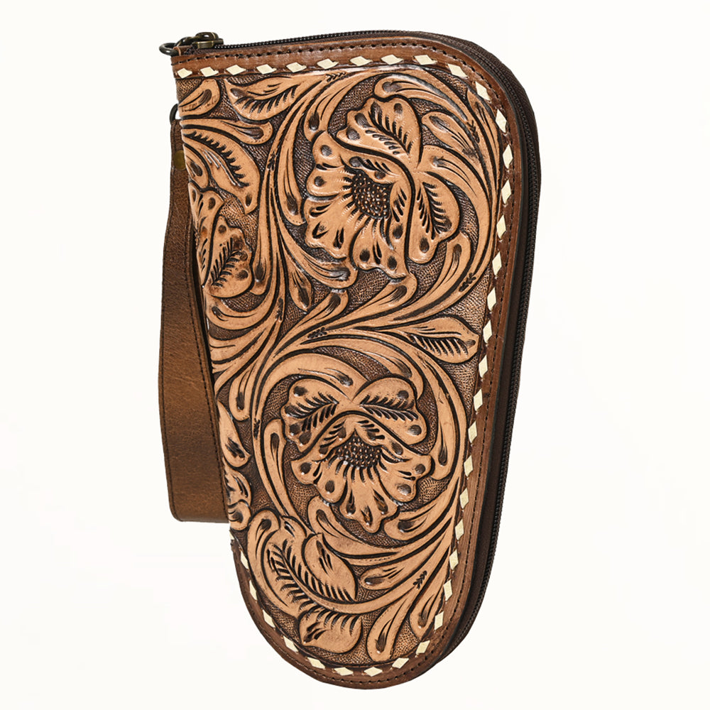 American Darling ADGC106 Floral Western Hand Tooled Genuine Leather Women &amp; Man GUN CASE