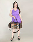 OHLAY OHA101A DUFFEL Upcycled Wool Genuine Leather women bag western handbag purse