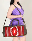 OHLAY OHA101B DUFFEL Upcycled Wool Genuine Leather women bag western handbag purse