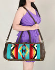 OHLAY OHA101D DUFFEL Upcycled Wool Genuine Leather women bag western handbag purse