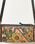 ADBGA469 American Darling Hand Tooled Genuine Leather Women Bag Western Handbag Purse