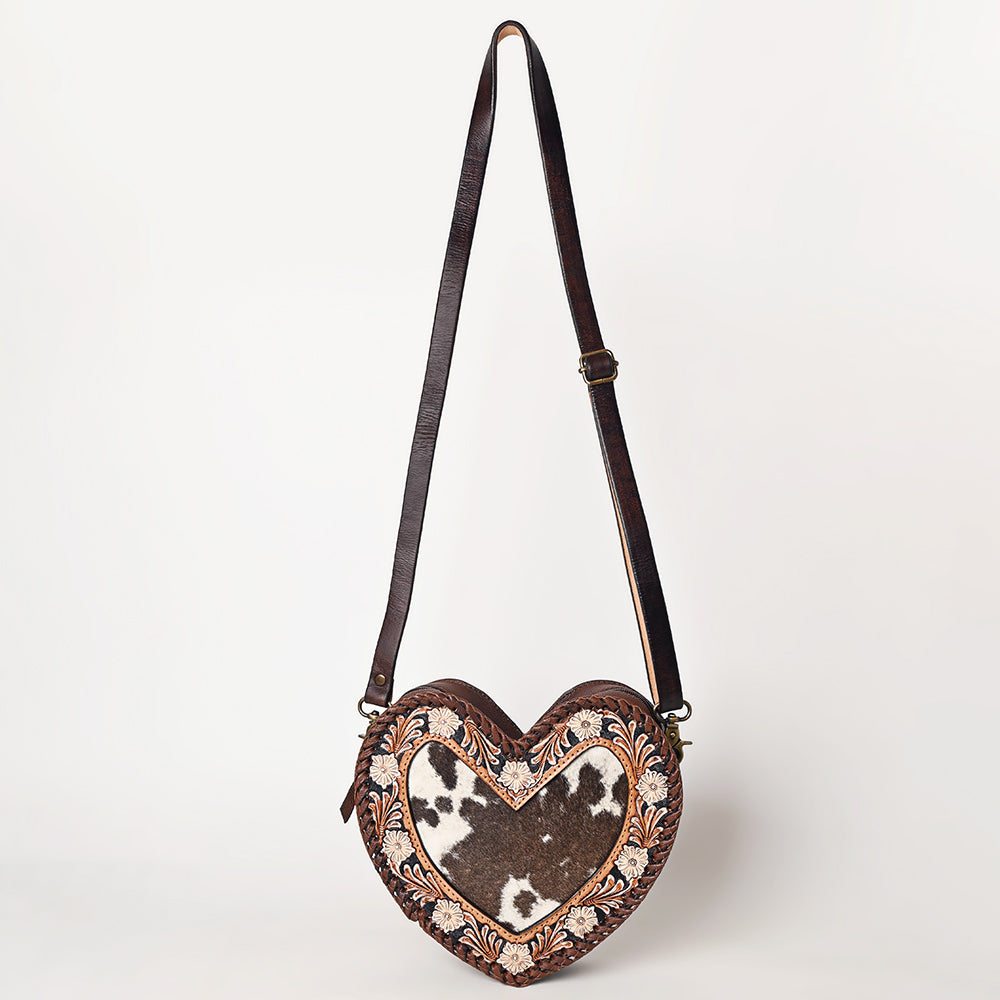 American Darling ADBGA476 Hand Tooled Hair-On Genuine Leather Women Bag Western Handbag Purse
