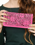 American Darling Wallet Hand Tooled Genuine Leather Women Bag Western Handbag Purse