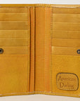 American Darling Wallet Hand Tooled Genuine Leather Women Bag Western Handbag Purse