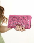 American Darling Wallet Hand Tooled Genuine Leather women bag western handbag purse
