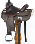 HILASON Western Child Horse Trail Show Saddle Synthetic Pleasure Riding Brown