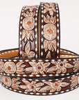 American Darling  Beautifully Hand Tooled Genuine American Leather Belt Men and  Women