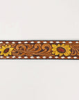 American Darling ADBLF237-L Beautifully Hand Tooled Genuine American Leather Belt Men and  Women