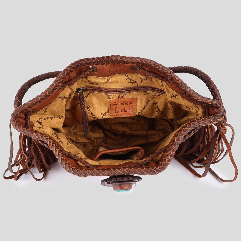 American Darling Bucket Genuine Leather Women Bag Western Handbag Purse