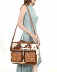 Hair On Leather Western Style Women's Briefcase