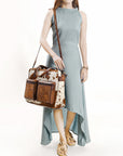 American Darling Briefcase Hair On Genuine Leather Women Bag Western Handbag Purse