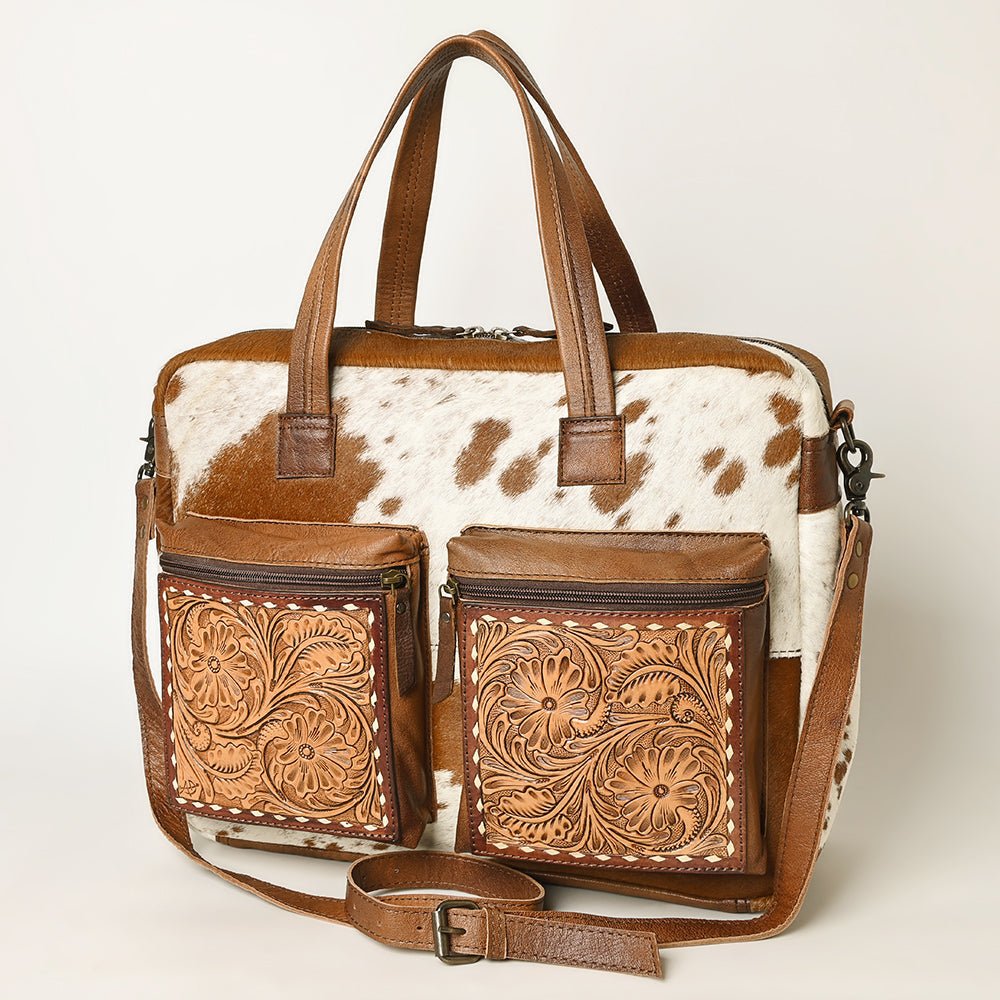 Hair On Leather Western Style Women's Briefcase