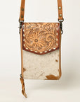 American Darling Cell Phone Holder Hair On Genuine Leather women bag western handbag purse